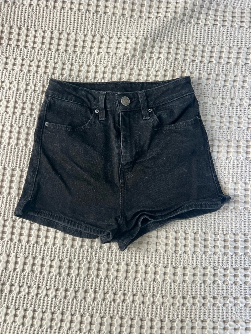 BDG Pin Up Super High Rise Shorts Black Size 25